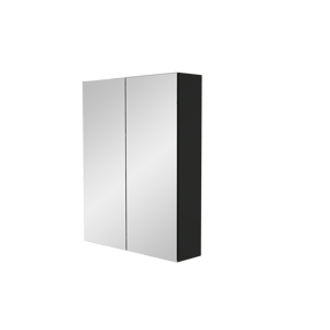 Storke Reflecta Spiegelschrank Bad: 60 x 75 cm, Schwarz Matt