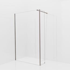 Balmani Modular inloopdouche met vaste zijwand: 130 x 200 cm, Helder glas, Brushed GunMetal profielen