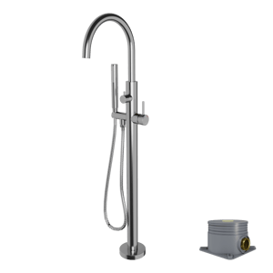 Linie Diversy robinet baignoire îlot avec douchette chrome brillant