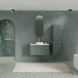 Balmani Sfera by Lucida meuble salle de bains avec tablette pour vasques Stretto