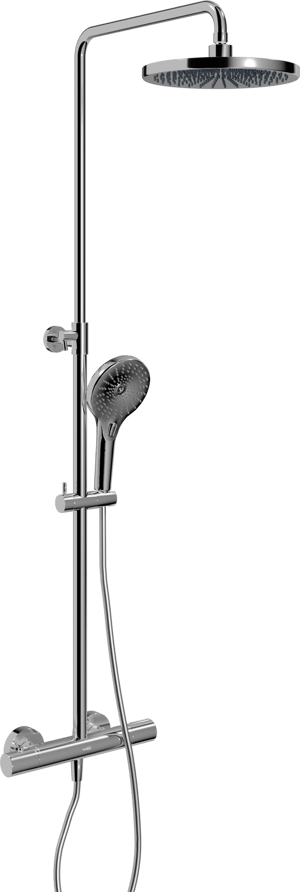 Blaufoss Onos 250 colonne de douche de pluie robinet thermostatique Chrome Brillant