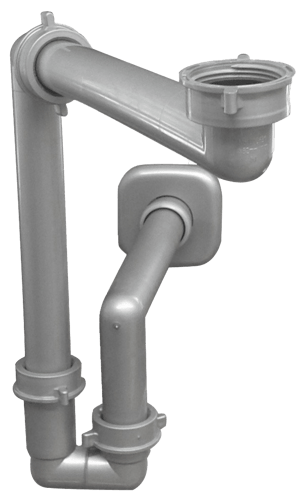 Santeg UniSpace 32 afvoer voor wastafel 32mm grijs