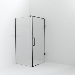 Balmani Modular Walk-In Dusche mit Tür: 100 x 200 cm mit Tür 100 cm, Klarglas inklusive Coating, Profil Brushed GunMetal