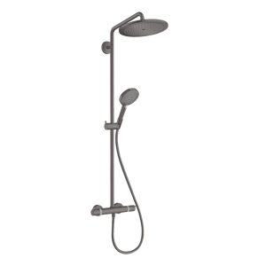 Hansgrohe Croma Select S280 opbouw regendoucheset thermostatische kraan Brushed Black Chrome