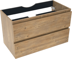 Linie Lado meuble sous-vasque suspendu 90 x 46 cm chêne naturel 2 tiroirs