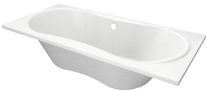 Luca Varess Trasime baignoire encastrable duo 190 x 90 cm acrylique blanc mat