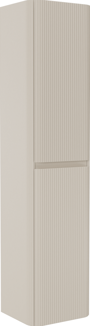 Storke Soft zwevende badkamerkast 40 x 35 x 170 cm Sand mat vert. sym. Groef