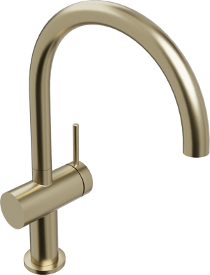 Blaufoss Round 360 EcoStart Verlaagde wastafelkraan Brushed Champagne Gold