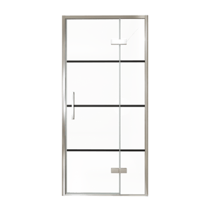 Balmani Senses Design douche draaideur rechts 100 cm x 210 cm Lined glas, Chroom profielen