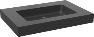 Storke Scuro High vasque simple quartz mat 75 x 52 cm
