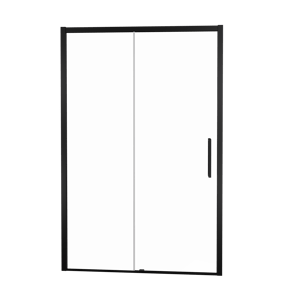 Balmani Senses Design porte coulissante réversible 160 cm x 210 cm verre transparent, Profil noir, coating inclus