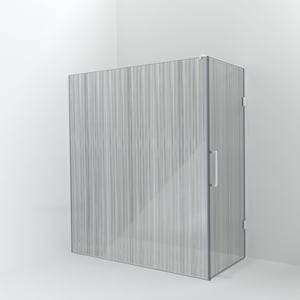 Balmani Modular douche à l'italienne avec porte: 180 x 200 cm avec porte 90 cm, Mikado, Profil Blanc mat