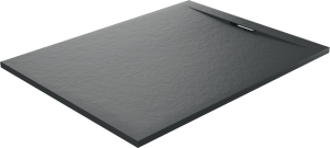 Luca Varess Fusion Duschwanne 120 x 90 cm Marmorkomposit Schwarz Matt