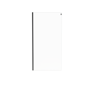 Luca Varess Boltano zijpaneel 100 cm Helder glas mat zwart profiel