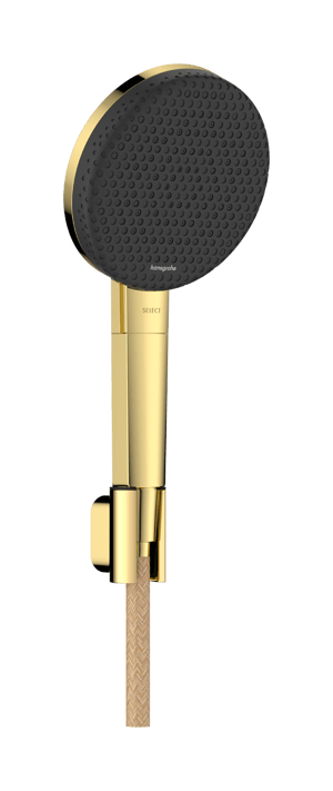 Hansgrohe Raindance Alive Select S 125 kit douchette 3 fonctions de jet Polished Gold Optic
