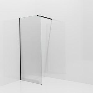 Balmani Modular Walk-In Dusche: 90 x 200 cm, Ribs, inklusive Coating, Profil Schwarz matt