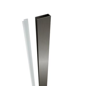 Balmani Modular muurprofiel voor glas op maat 4 x 260 cm Brushed GunMetal