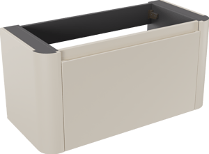 Storke Soft zwevende wastafelonderkast 100 x 46 cm Sand mat 2 lades
