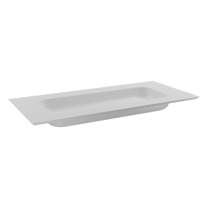 Balmani Eclips Einzelwaschtisch matt weiße Solid Surface 120 x 55 cm