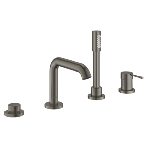 Grohe Essence 4-gats badrandkraan met douchekop Brushed Hard Graphite