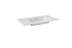 Storke Kera plan simple céramique blanc brillant 95 x 52 cm, bonde incluse