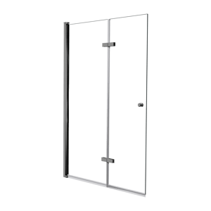 Luca Varess Kuresa zweiteilige zusammenklappbare Badewannenaufsatz: 120 cm, Klarglas, Chrom Profil
