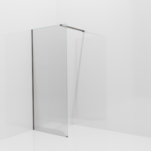 Balmani Modular Walk-In Dusche: 90 x 200 cm, Ribs, inklusive Coating, Profil Brushed GunMetal