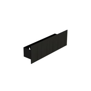 Balmani Uma wandplank mat zwart met groeven 35 x 8.5 cm