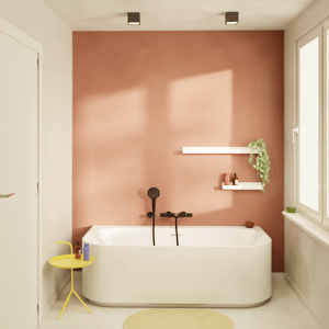 Luca Varess Laguna halb freistehende Badewanne
