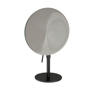Blaufoss Make-up-Spiegel rund schwarz matt stehend, 20 cm