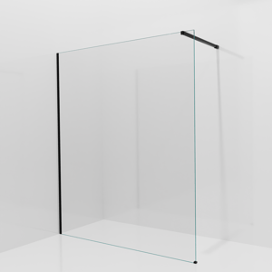 Balmani Modular inloopdouche: 170 x 200 cm, Helder glas met coating, Mat zwarte profielen
