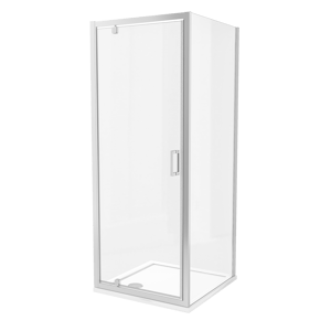 Luca Varess Vidor douchehoek met draaideur en vaste zijwand 80 x 80 cm helder glas glanzend chroom profiel