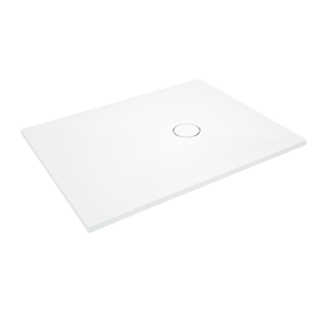Balmani Lago Duschwanne: 100 x 80 cm, Solid Surface, Weiß matt