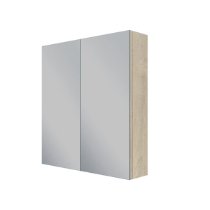 Linie Montro Spiegelschrank Bad: 70 x 75 cm, Eiche Natur
