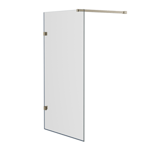 Luca Varess Solid Badewannenabtrennung 80 cm Klarglas gebürstet Champagne gold Profil