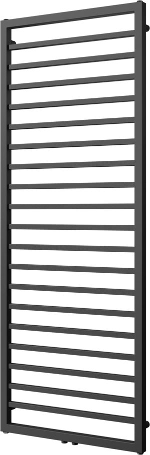 Vipera Listona Handtuchheizkörper: 180 x 60 cm, Elektro- und Zentralheizung, Schwarz matt, Seiten- & Mittelanschluss, 1030W