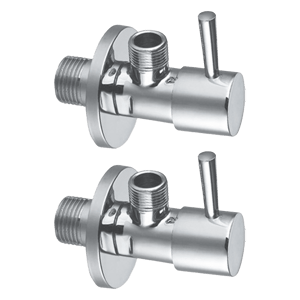Santeg set de 2 robinets d'équerre 1/2 - 3/8 Chrome