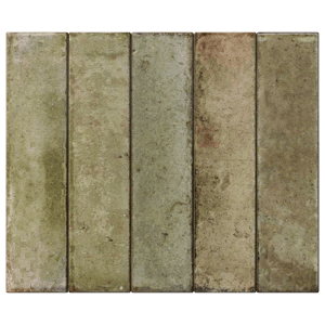 Carruzo Volcan keramische Wandfliesen 32 Stück, 6x25cm Oliva
