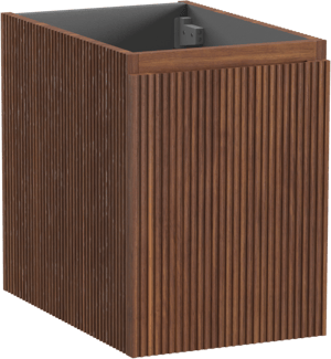 Storke Ribs hängender Waschbeckenunterschrank: 35 x 52 cm, Nussbaum