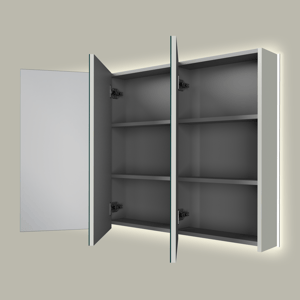 Linie Montro armoire de toilette lumineuse 120 x 75 cm greige