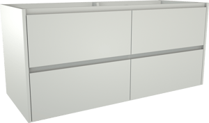 Storke Seda meuble sous-vasque suspendu 130 x 52 cm blanc mat 4 tiroirs