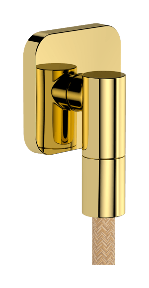 Hansgrohe FixFit Fine Q doucheslangaansluiting 1/2" Polished Gold Optic