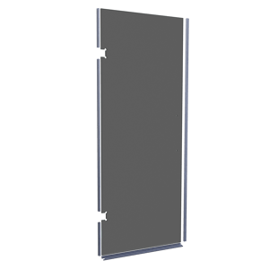 Balmani Modular Panneau en verre et joints pour porte de douche 841 mm Verre fumé, coating inclus