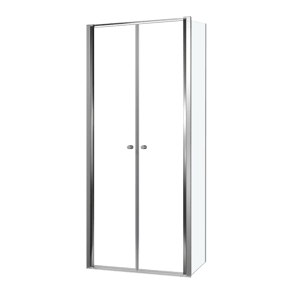 Luca Varess Kuresa douchehoek met pendeldeur met vaste zijwand 90 x 80 x 200 cm helder glas en glanzend chroom profielen