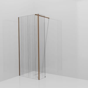 Balmani Modular Walk-In Dusche mit fester Seitenwand: 90 x 200 cm, Mikado, inklusive Coating, Profil Brushed Rosegold