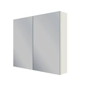 Linie Montro Spiegelschrank Bad: 90 x 75 cm, Weiß matt