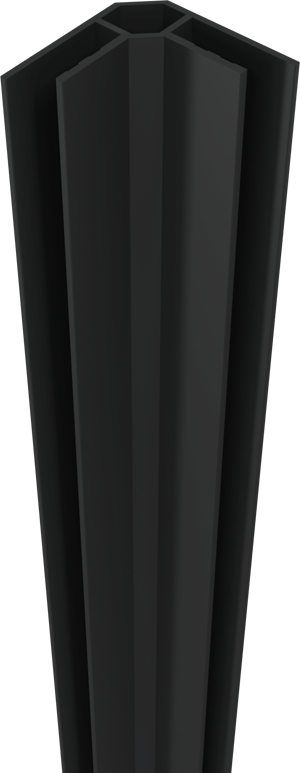 Linie Rumba  Profil d'angle pour revêtement mural de douche 220 cm gris anthracite