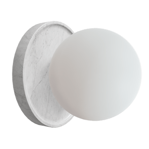 Balmani Pelota Disc medium LED Spiegelbeleuchtung: 16 cm, Carrara-Marmor
