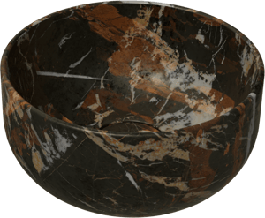 Balmani Bowl vasque à poser marbre Portoro Gold rond Ø 24 cm