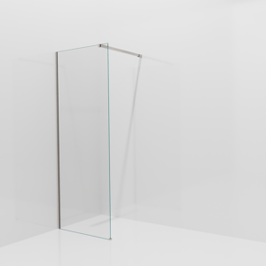 Balmani Modular inloopdouche: 80 x 200 cm, Extra helder glas met coating, Brushed CoolMetal profielen